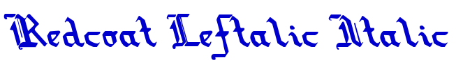 Redcoat Leftalic Italic الخط
